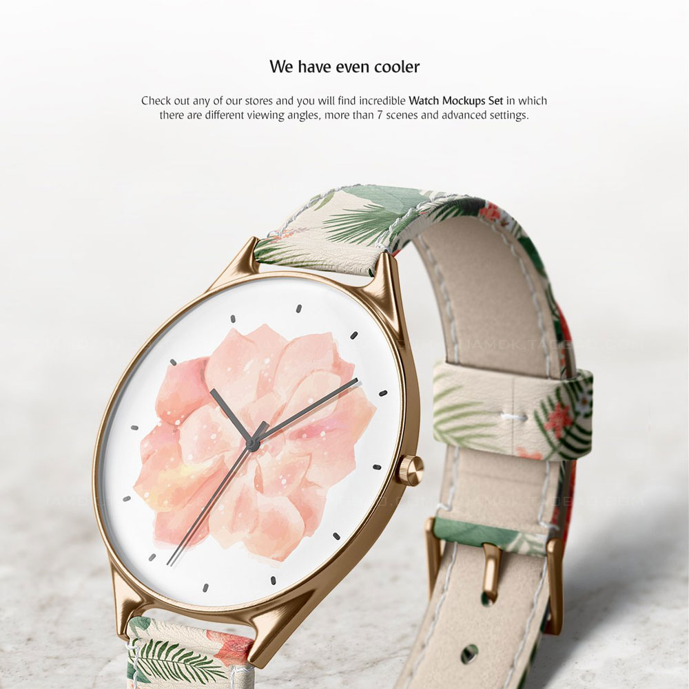 极简手表表带设计展示贴图样机模板 Watch Mockup_img_2