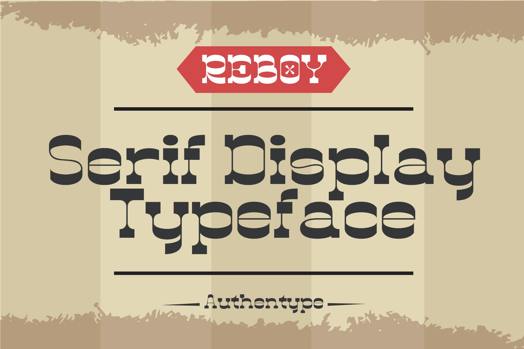 现代逆反差品牌标题徽标logo设计衬线英文字体 Reboy - Display Typeface_img_2