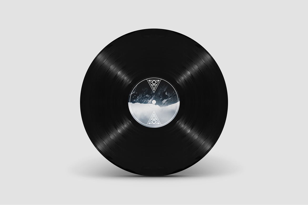 11复古黑胶片包装纸袋设计展示贴图样机模板 Vinyl Record Mockups_img_2