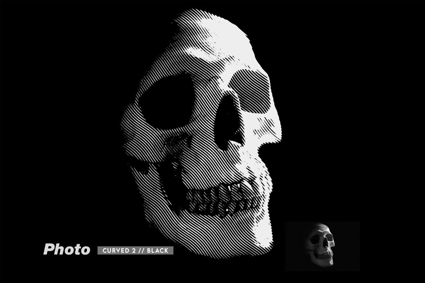 潮流复古PSD雕刻印刷机印刷效果Ps动作预设图层样式 Halftone FX - PSD Engraving Printer Press Effects_img_2