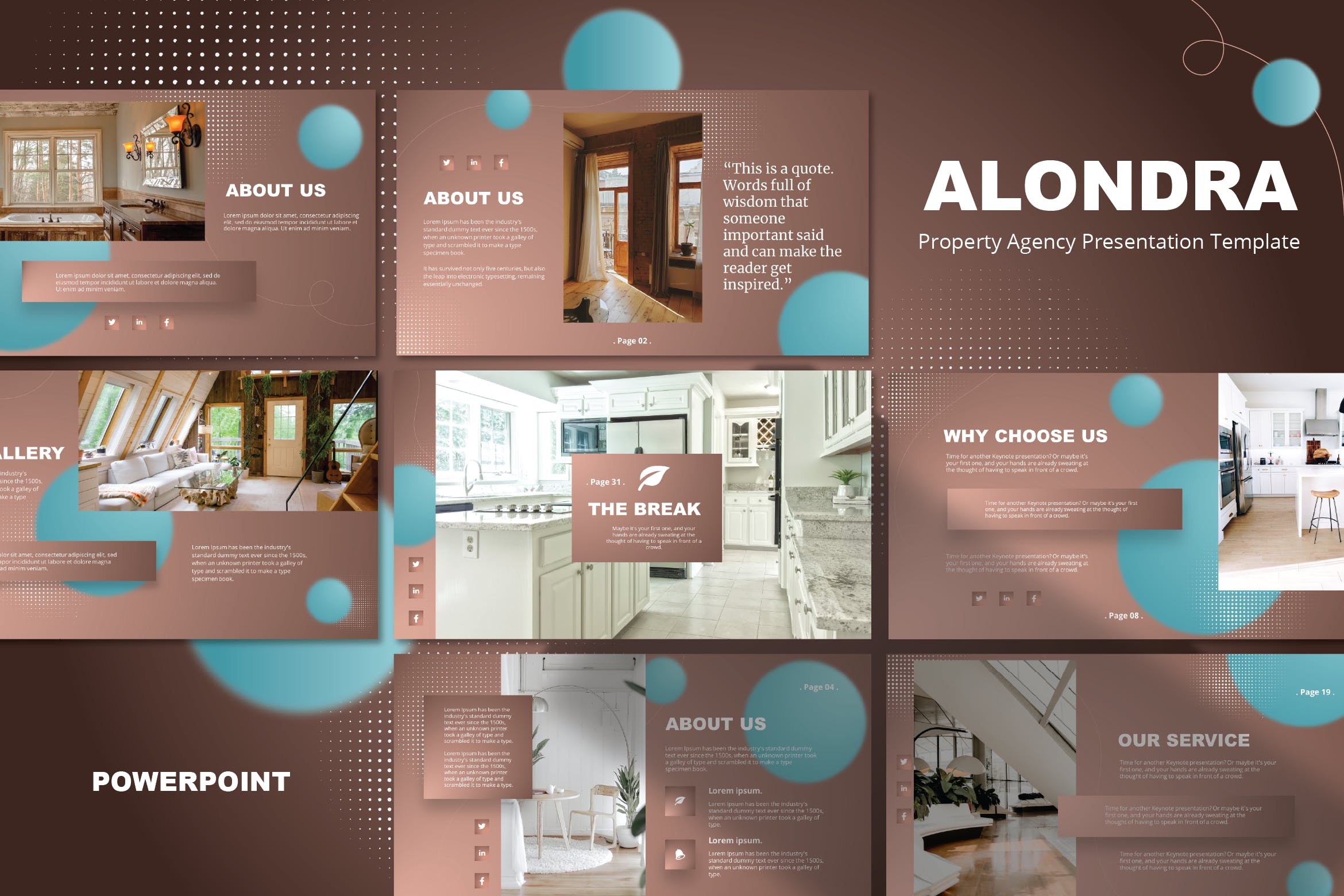 现代企业营销策划演示文稿设计ppt模板 Property Agency Powerpoint Templates_img_2