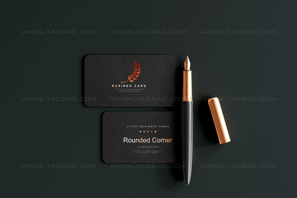 119款暗黑品牌VI标志Logo设计笔记本名片信纸展示贴图PSD样机模板 Stationery Branding Mockup Bundle_img_2