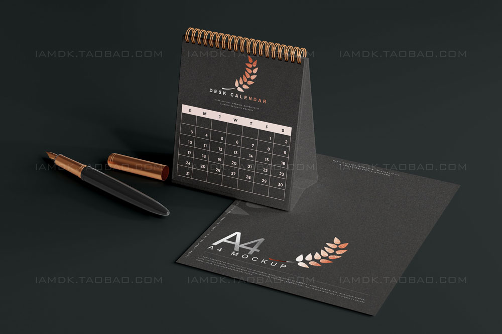 119款暗黑品牌VI标志Logo设计笔记本名片信纸展示贴图PSD样机模板 Stationery Branding Mockup Bundle_img_2