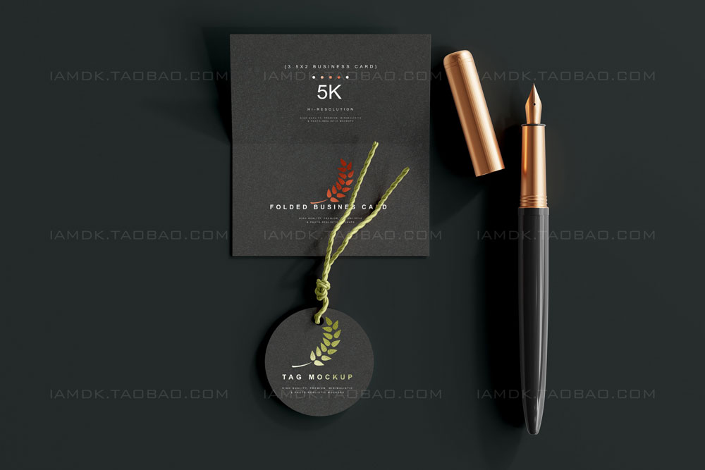 119款暗黑品牌VI标志Logo设计笔记本名片信纸展示贴图PSD样机模板 Stationery Branding Mockup Bundle_img_2