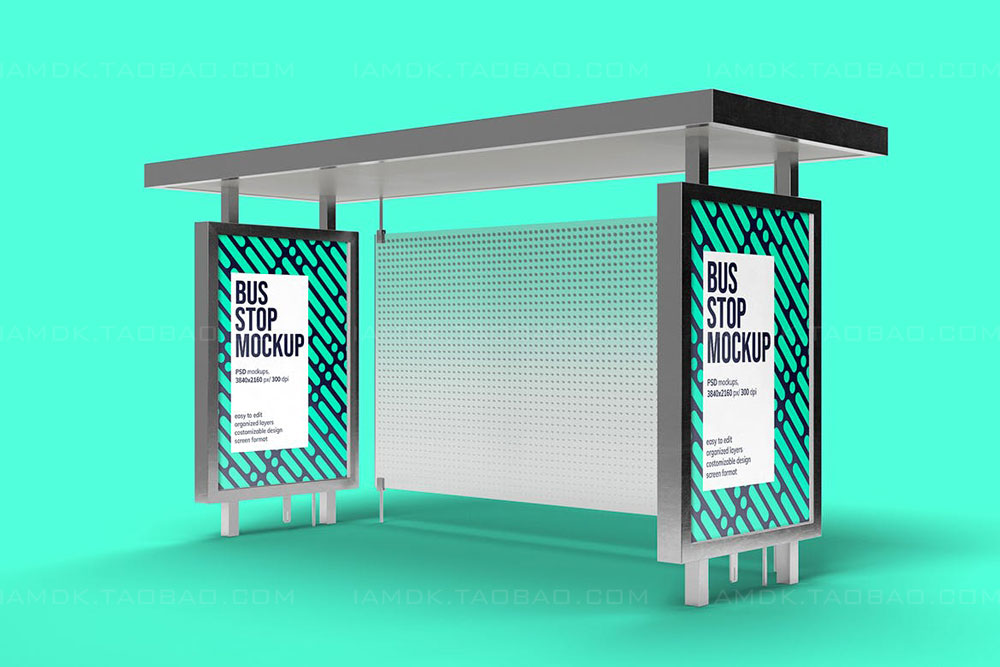 20款城市公交车站灯箱广告牌海报设计展示Ps贴图样机模板 Lightbox & Bus Stop Mockup_img_2