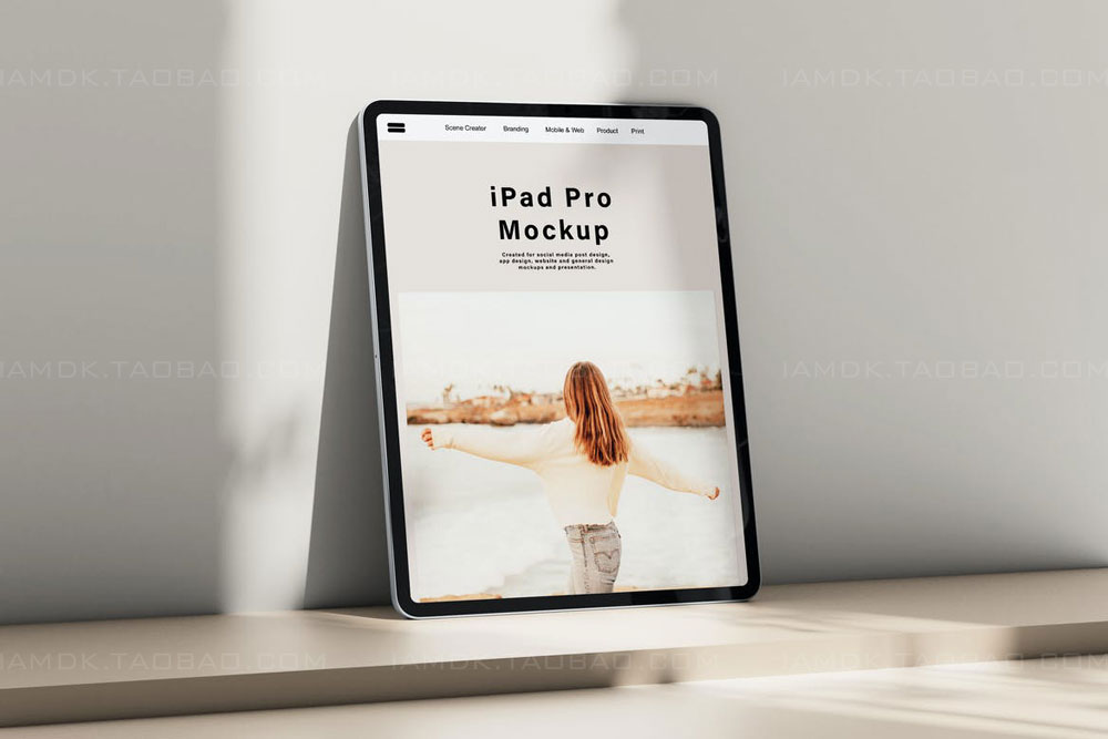 现代时尚苹果M1 iPad Pro平板电脑屏幕演示样机模板 M1 iPad Pro Mockup_img_2