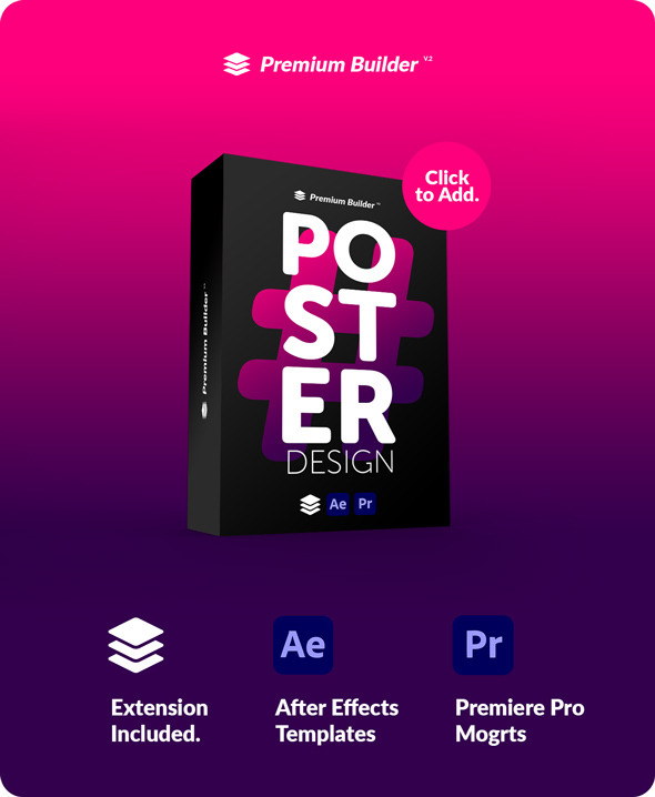 AE/PR脚本 256个时尚广告海报设计宣传图形文字动画模板下载 PremiumBuilder Posters Pack V8 (AE+PR)_img_2