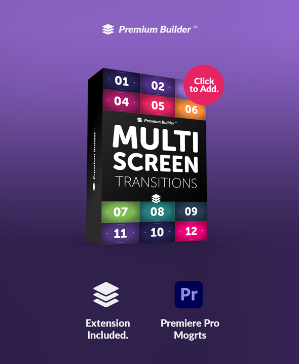 PR脚本-200种视频动态分屏过渡转场预设 PremiumBuilder Multiscreen Transitions for Premiere Pro_img_2