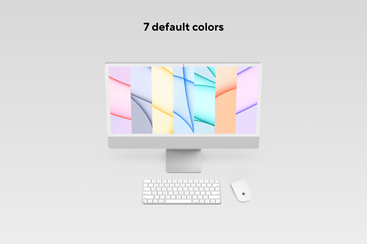 10款陶瓷iMac 24屏幕展示贴图样机模板 iMac 24-inch Mockups_img_2