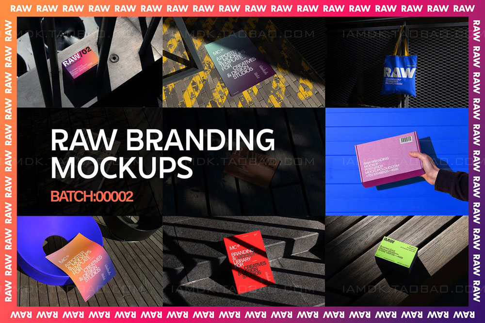 53款品牌VI标志Logo设计名片手提袋信封展示Ps智能贴图样机模板 Raw Branding Mockups Batch 00002_img_2