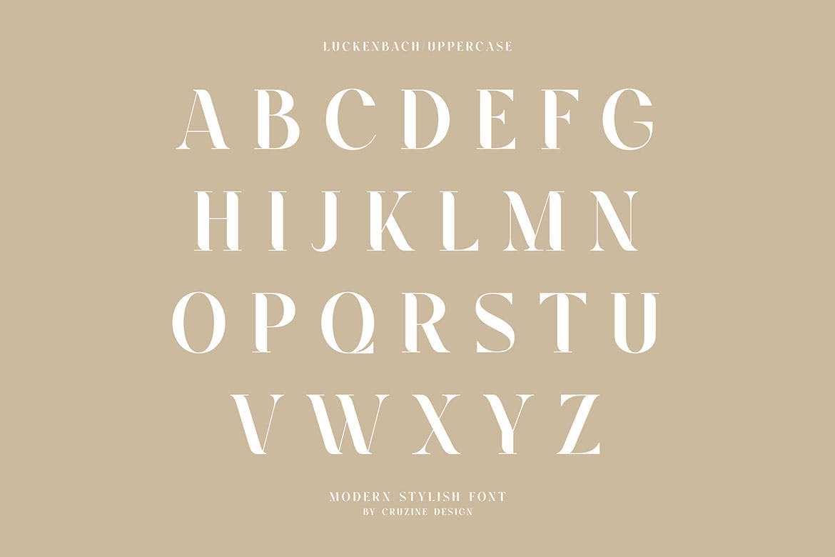 时尚品牌标识标题设计衬线英文字体 Luckenbach - Modern Serif Font_img_2