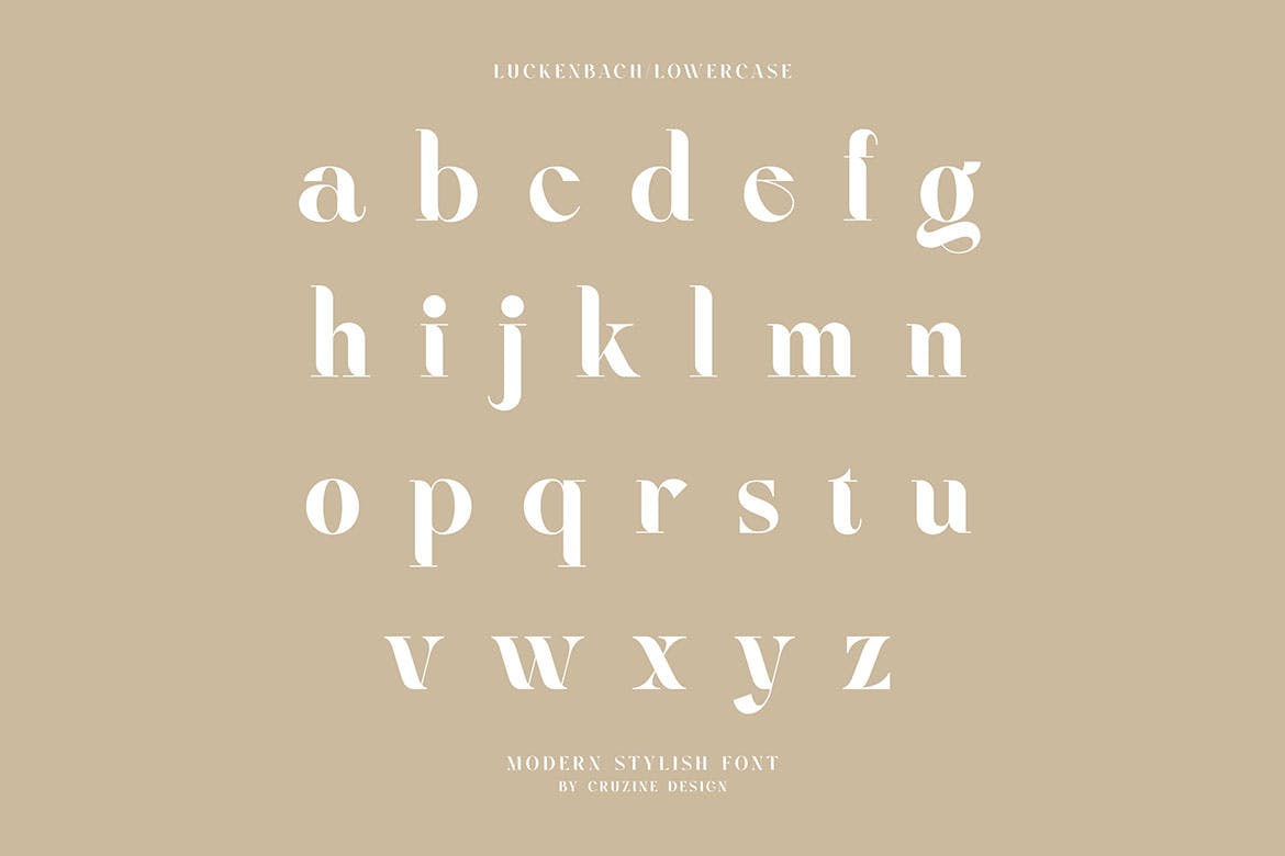 时尚品牌标识标题设计衬线英文字体 Luckenbach - Modern Serif Font_img_2