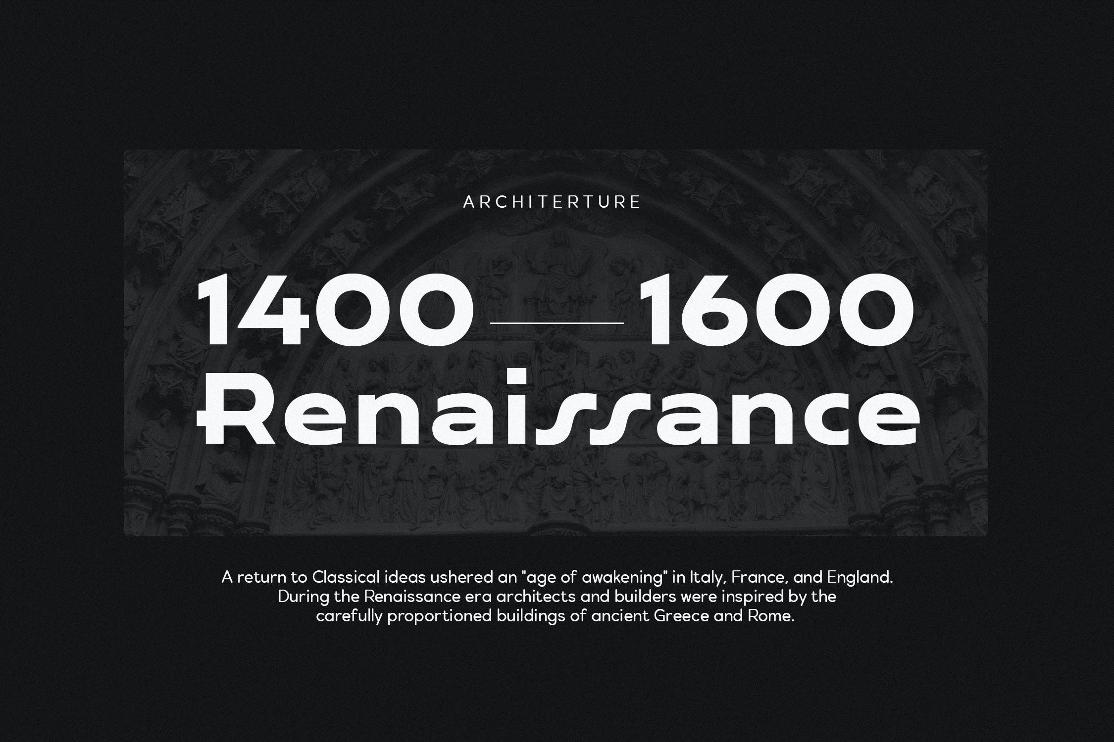 复古海报品牌标志设计无衬线英文字体 Houstone - expanded  extended Art Deco Font_img_2