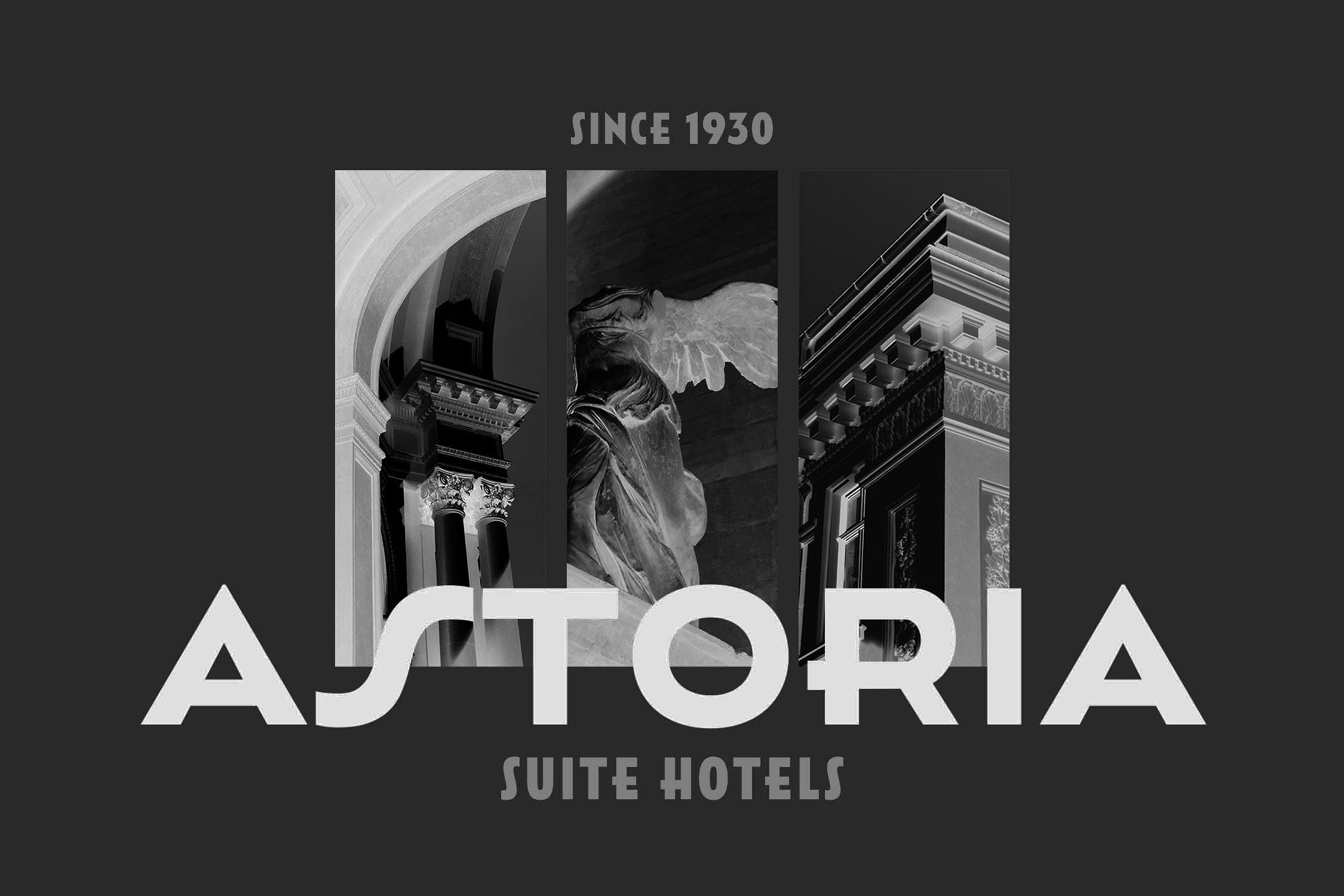 复古海报品牌标志设计无衬线英文字体 Houstone - expanded  extended Art Deco Font_img_2