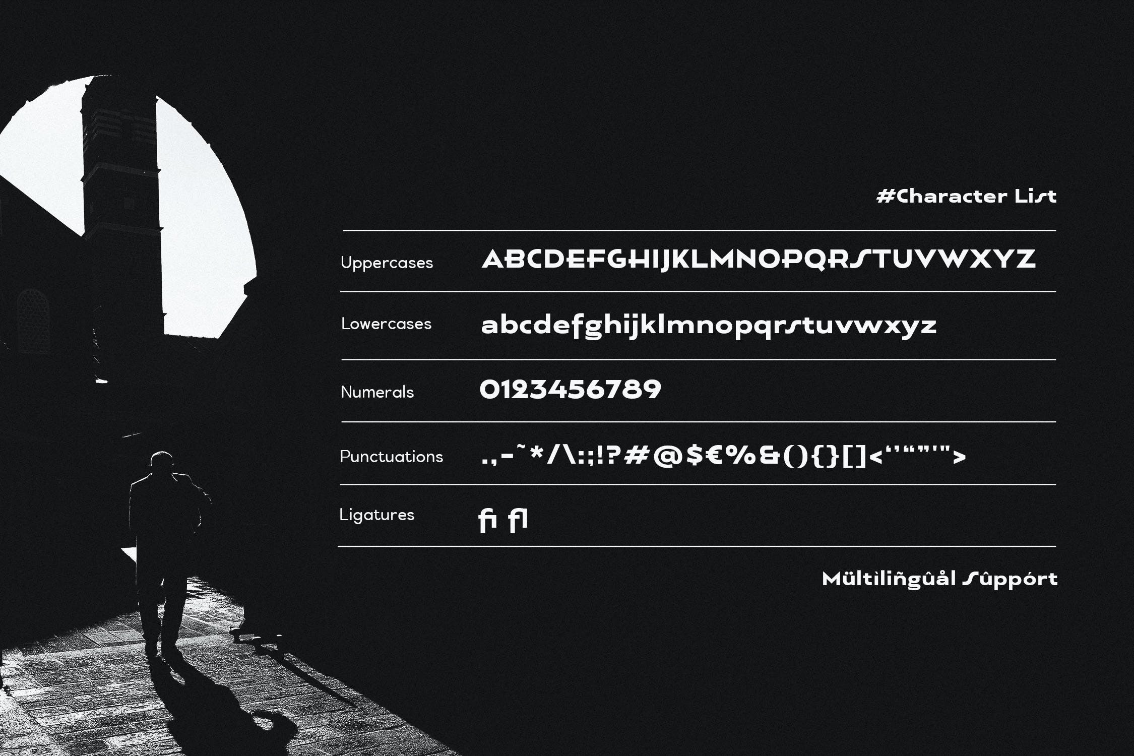 复古海报品牌标志设计无衬线英文字体 Houstone - expanded  extended Art Deco Font_img_2