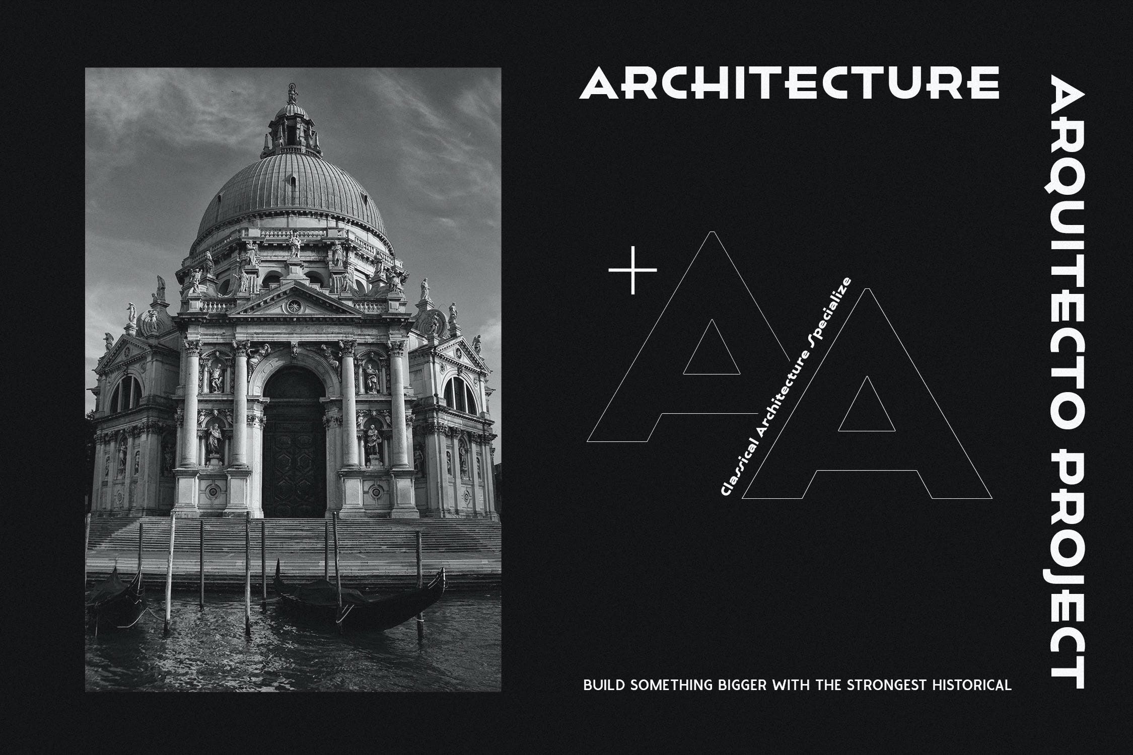 复古海报品牌标志设计无衬线英文字体 Houstone - expanded  extended Art Deco Font_img_2