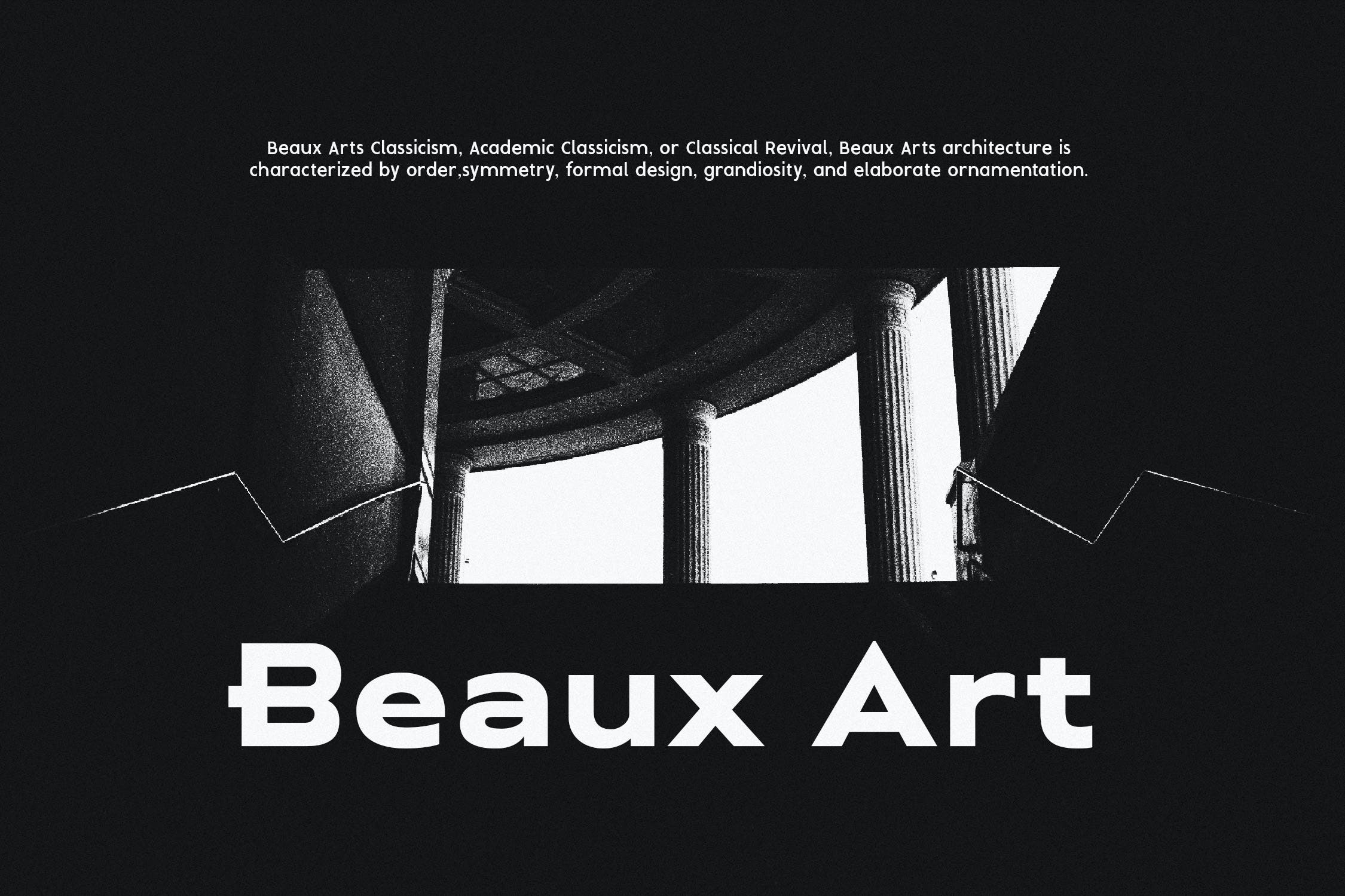 复古海报品牌标志设计无衬线英文字体 Houstone - expanded  extended Art Deco Font_img_2