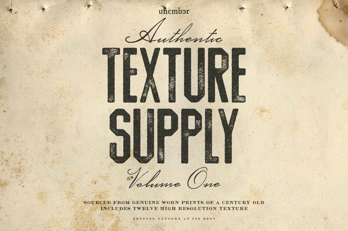 12款做旧磨损泛黄旧版画纸张纹理背景图片素材 Unember Texture Supply Volume 1_img_2