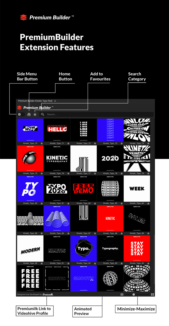 PR脚本模板 130种创意文字标题徽标Logo排版动画 Kinetic Typo Pack_img_2