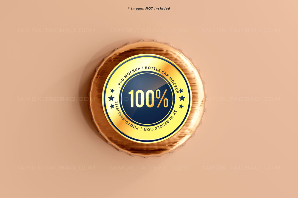 8款饮料啤酒瓶金属盖徽标Logo贴图样机模板 Bottle Caps Mockup_img_2