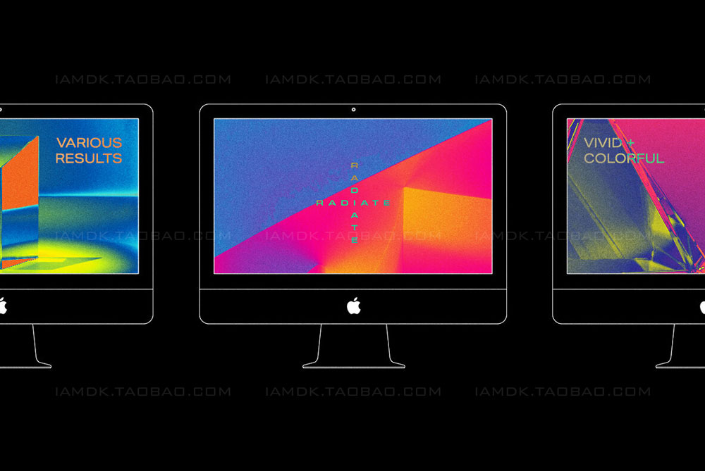 25种潮流酸性渐变虹彩热像仪热感应Ps色板预设模板 Radiate Photoshop Gradients_img_2
