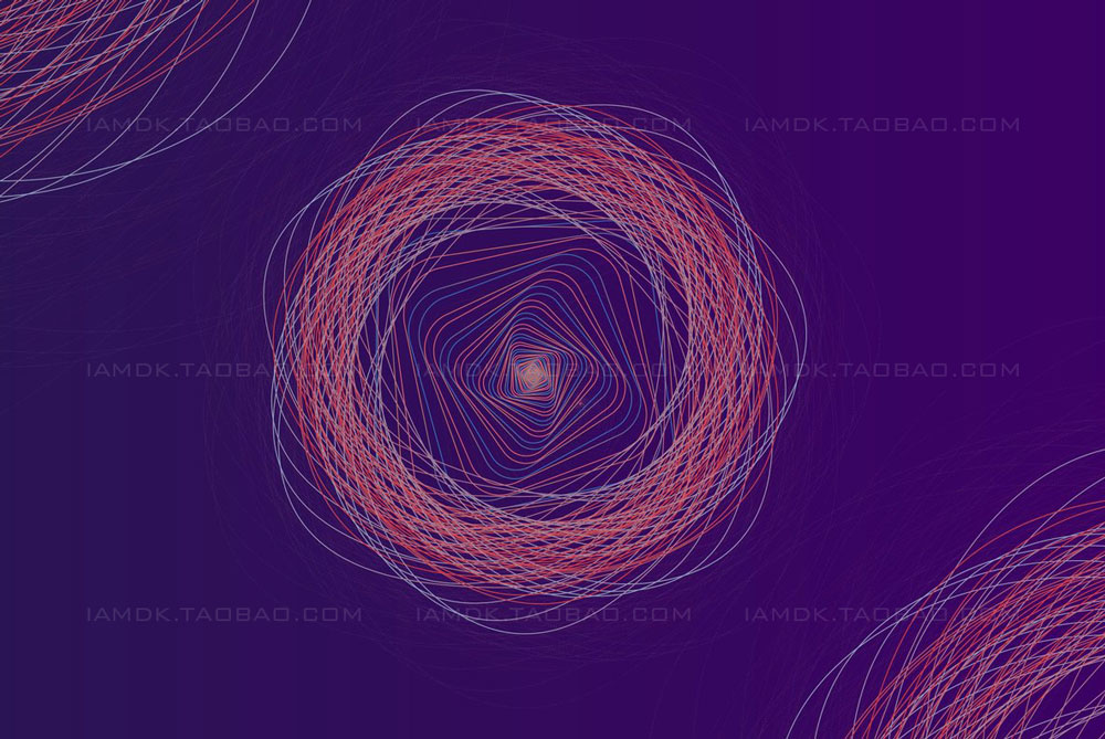 50款抽象未来科技不规则线条放射环形数字几何辅助图形矢量设计素材 Geometric Lines_img_2