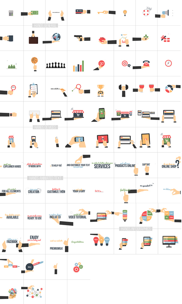 AE脚本模板 2000个平面MG扁平化动画图标场景工具包 Flat Animated Icons Library_img_2