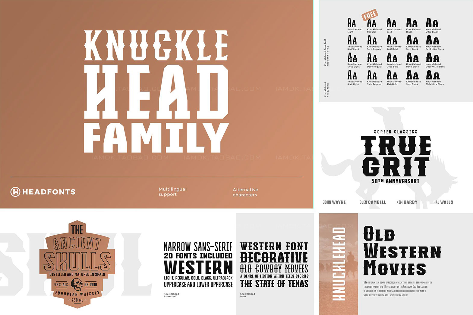 49套现代简约时尚复古标题徽标logo设计Headfonts英文字体素材合集 Headfonts Font Bundle_img_2