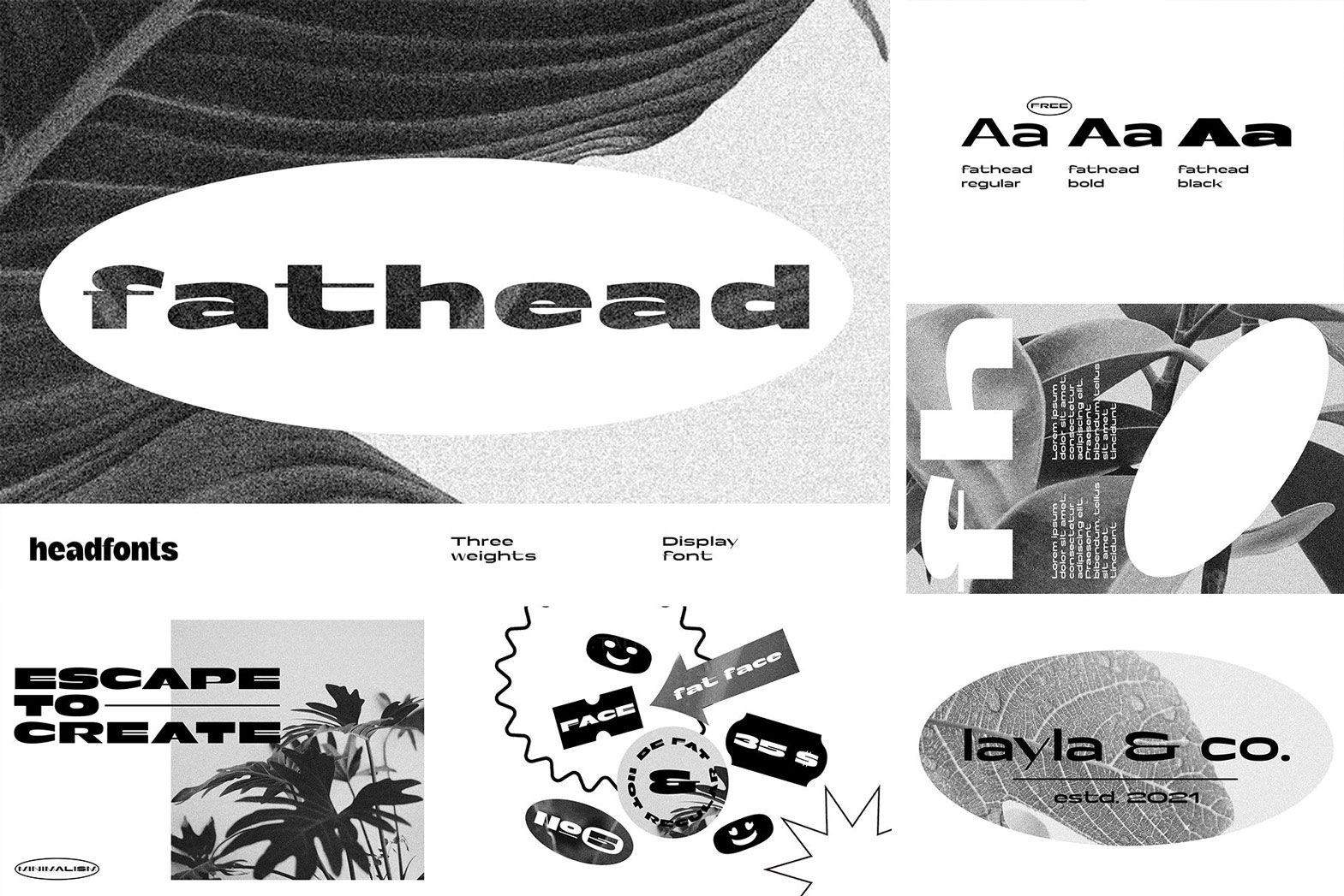 49套现代简约时尚复古标题徽标logo设计Headfonts英文字体素材合集 Headfonts Font Bundle_img_2