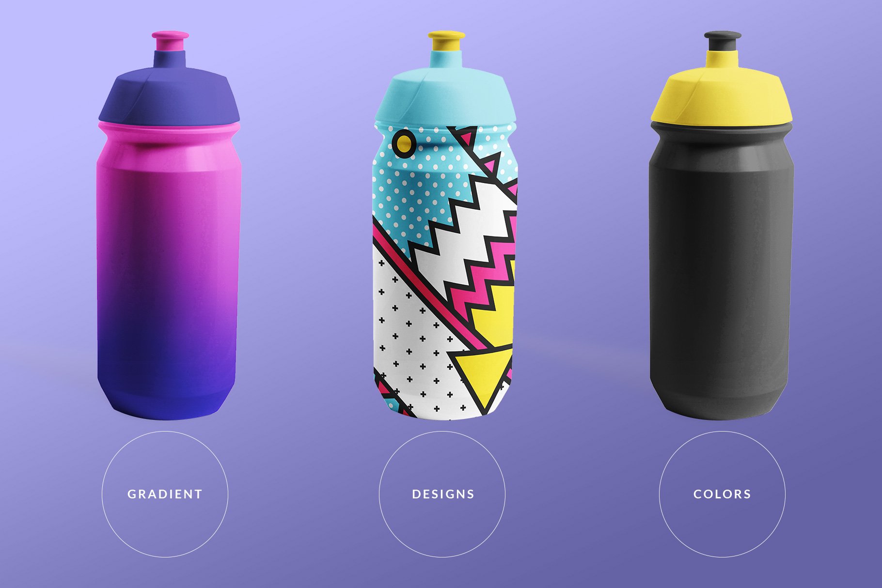 骑自行车水杯外观设计展示贴图样机源文件 Biker Water Bottle Mockup_img_2