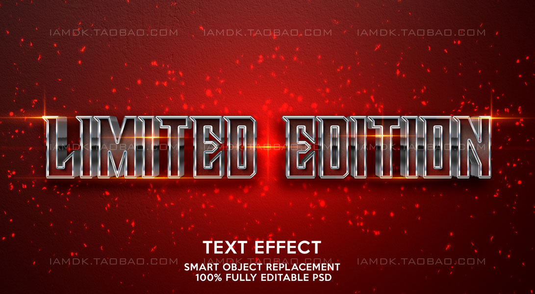9款质感3D立体海报电影标题徽标Logo设计PSD样机模板 Text Effect vol.6_img_2