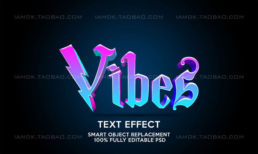 9款质感3D立体海报电影标题徽标Logo设计PSD样机模板 Text Effect vol.6_img_2