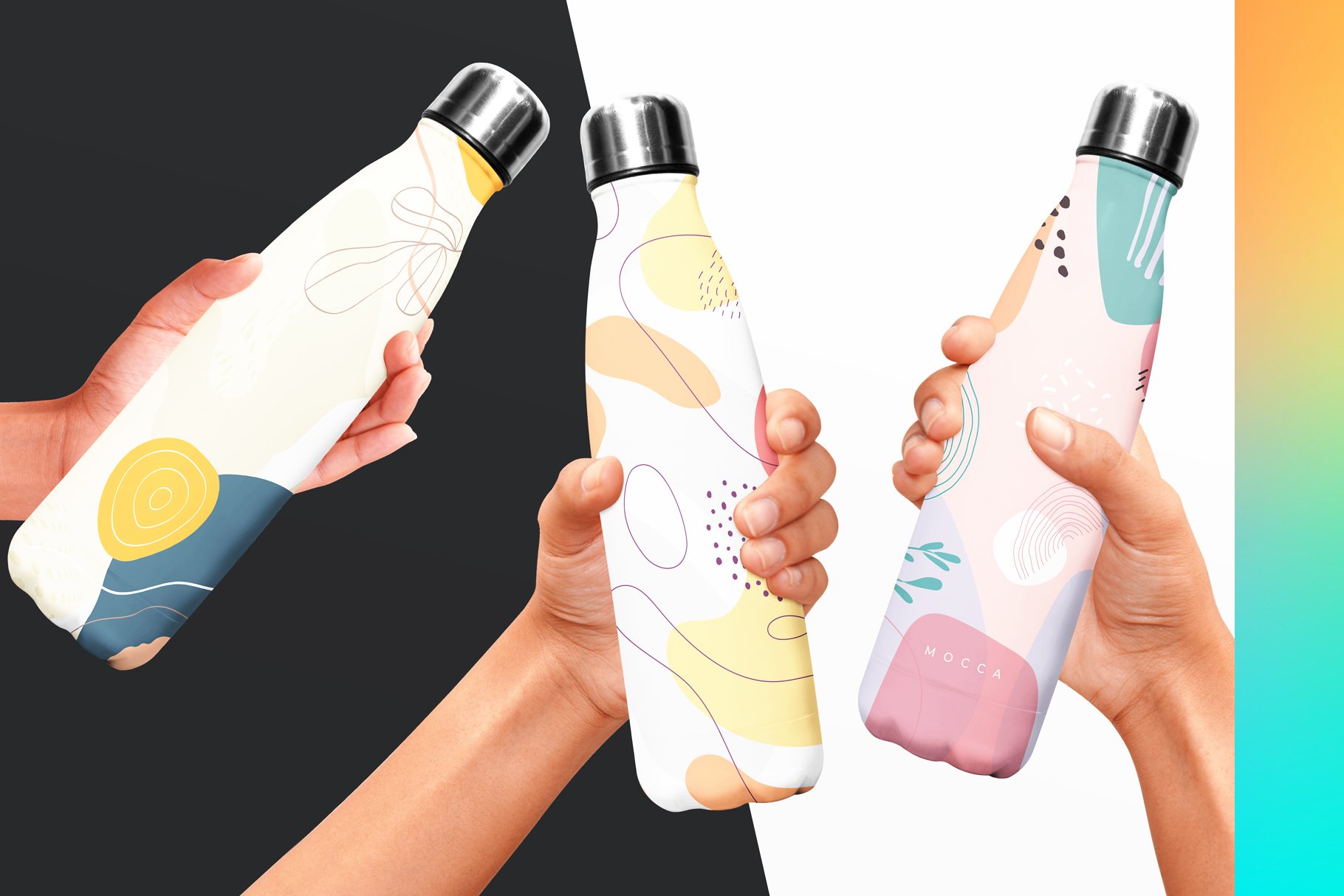 不锈钢保温杯外观设计贴图样机素材 Thermo Water Bottle Mock-ups_img_2