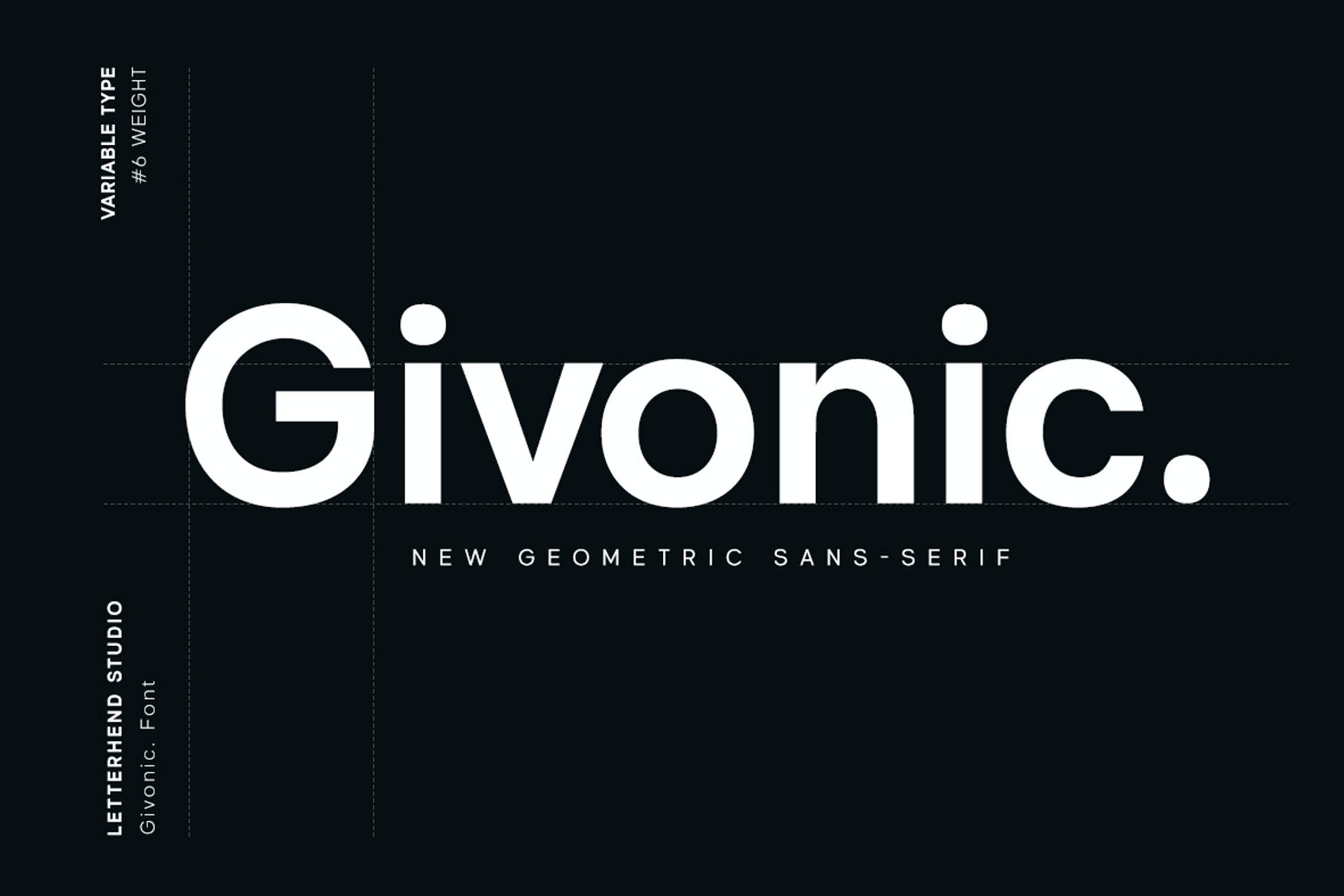 现代简约杂志品牌书籍设计无衬线英文字体 Givonic_img_2