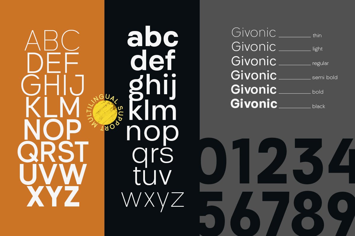 现代简约杂志品牌书籍设计无衬线英文字体 Givonic_img_2