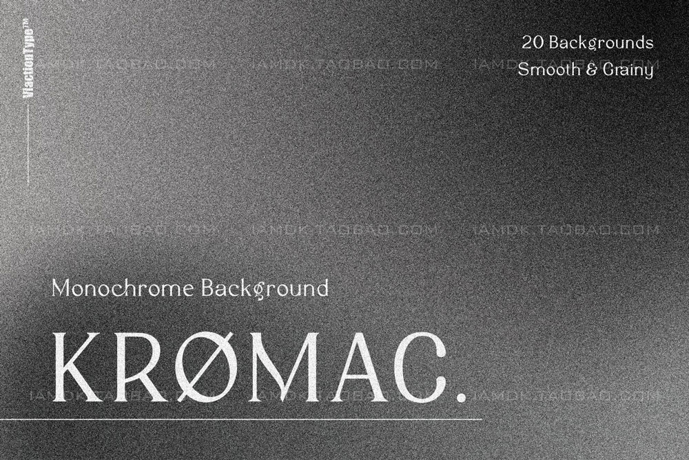 奢华典雅黑白渐变模糊颗粒噪点纹理背景图片设计素材 KROMAC - Monochrome Background_img_2