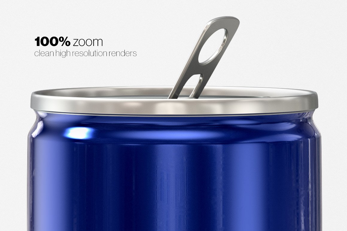 250毫升能量饮料苏打水易拉罐外观贴图设计展示样机 250ml Energy Drink Soda Can Mockup_img_2