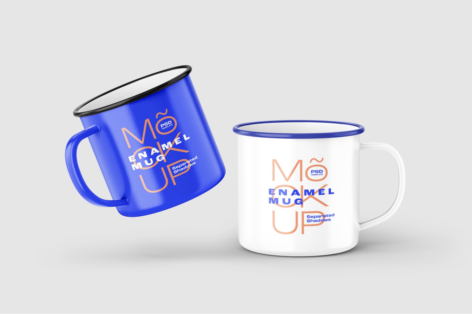 8款经典品牌Logo设计搪瓷杯马克咖啡杯场景展示Ps智能贴图样机模板 Enamel Mug Mockup Set_img_2