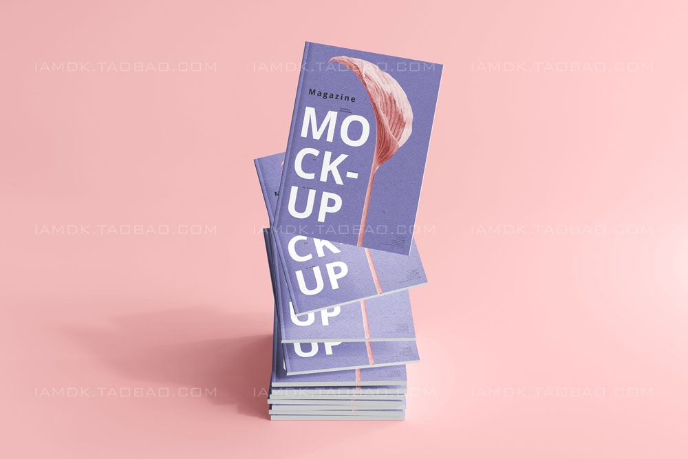 35款时尚产品目录宣传画册书籍封面设计展示Ps智能贴图样机模板 Magazine Mockups_img_2