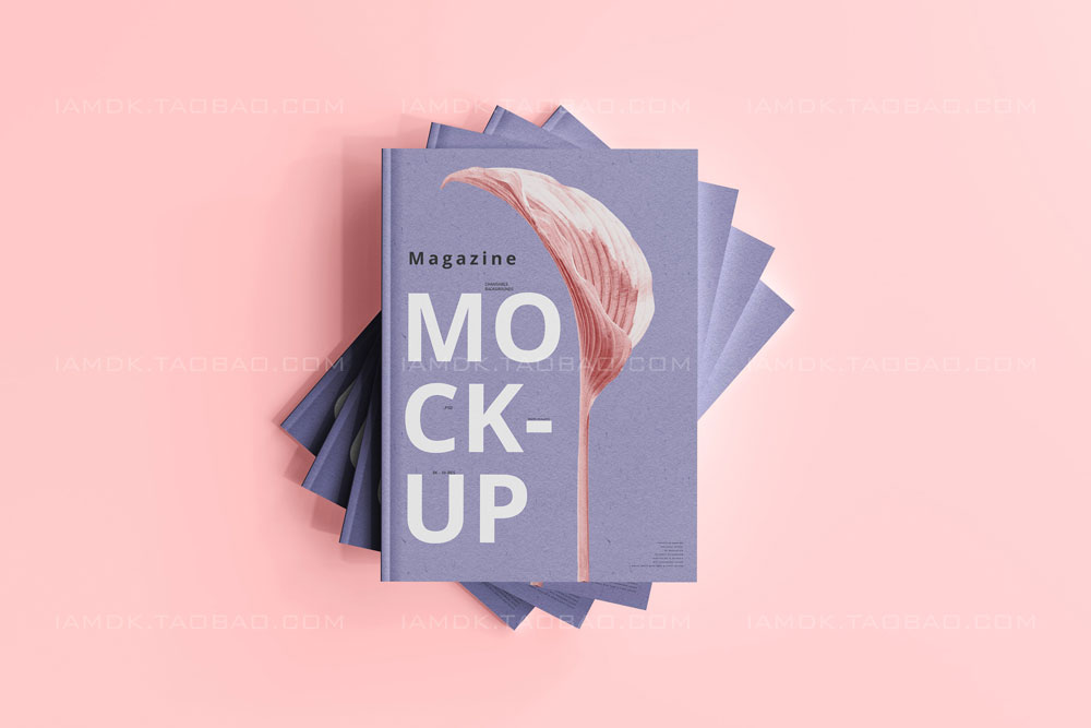 35款时尚产品目录宣传画册书籍封面设计展示Ps智能贴图样机模板 Magazine Mockups_img_2