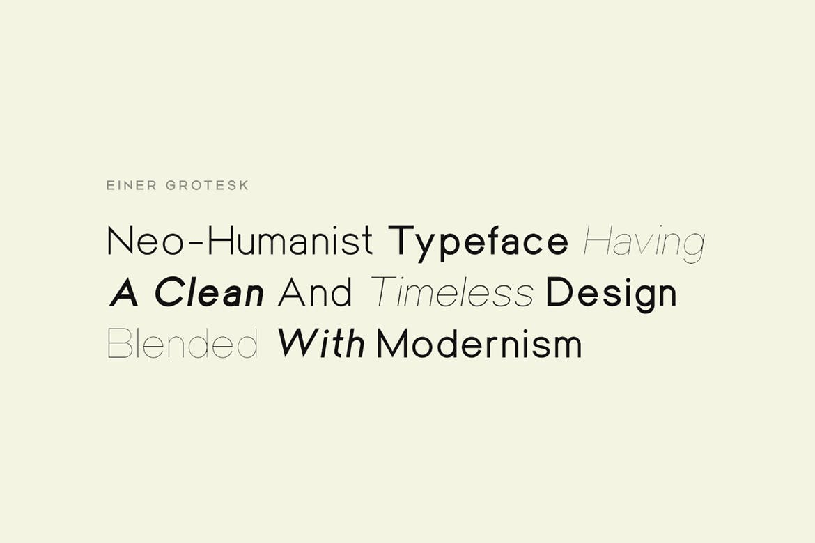 现代标识海报徽标logo设计无衬线英文字体 Einer Grotesk - Modern Sans-Serif Typeface_img_2