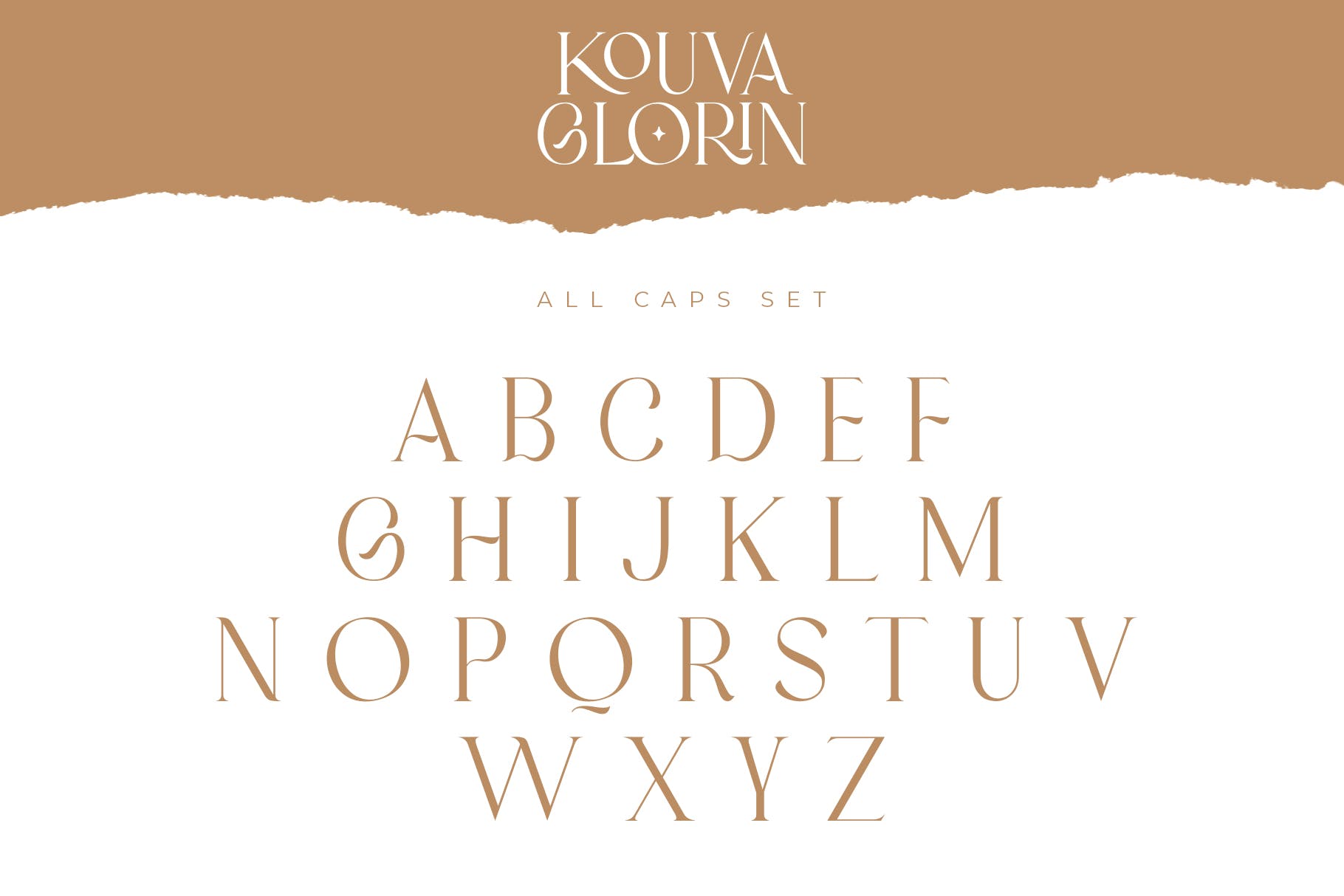 现代奢华杂志海报徽标设计衬线英文字体 Kouva Glorin_img_2