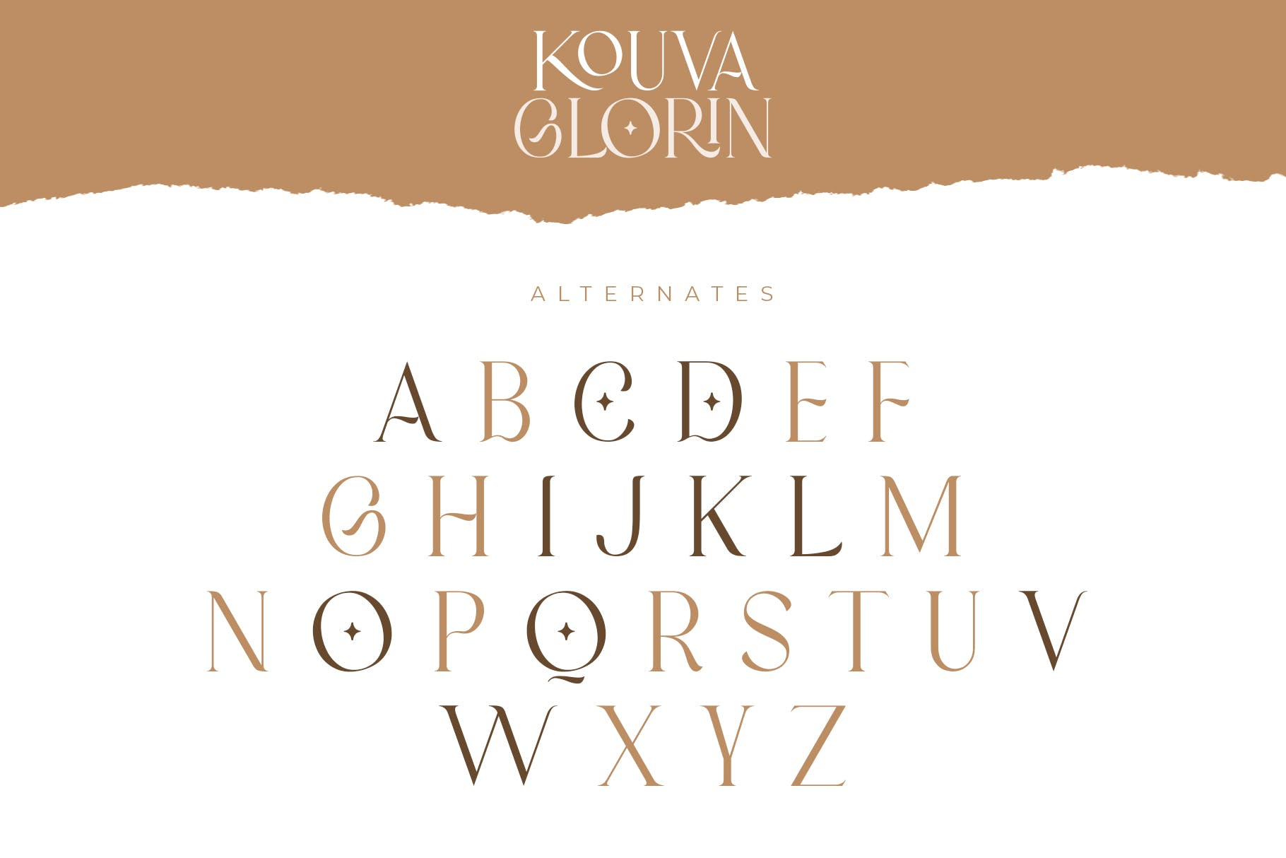 现代奢华杂志海报徽标设计衬线英文字体 Kouva Glorin_img_2