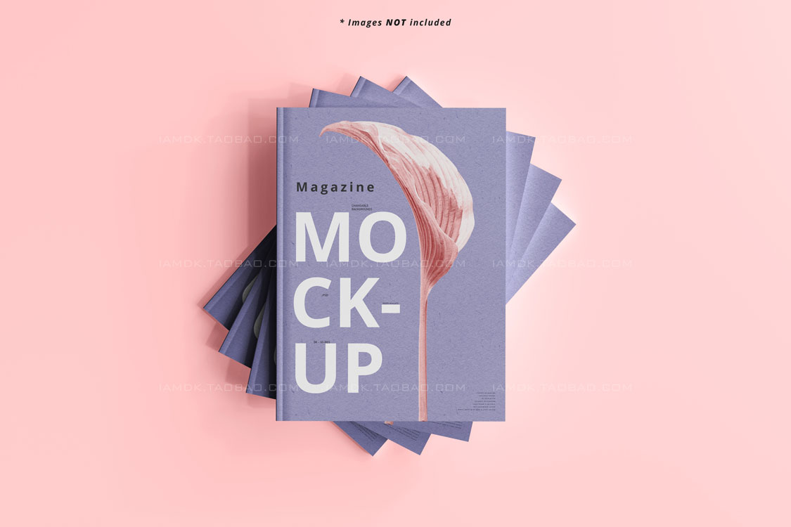 9款时尚A4杂志宣传画册书籍设计展示样机模板 Magazine Mockup_img_2