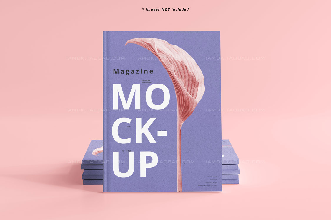 9款时尚A4杂志宣传画册书籍设计展示样机模板 Magazine Mockup_img_2