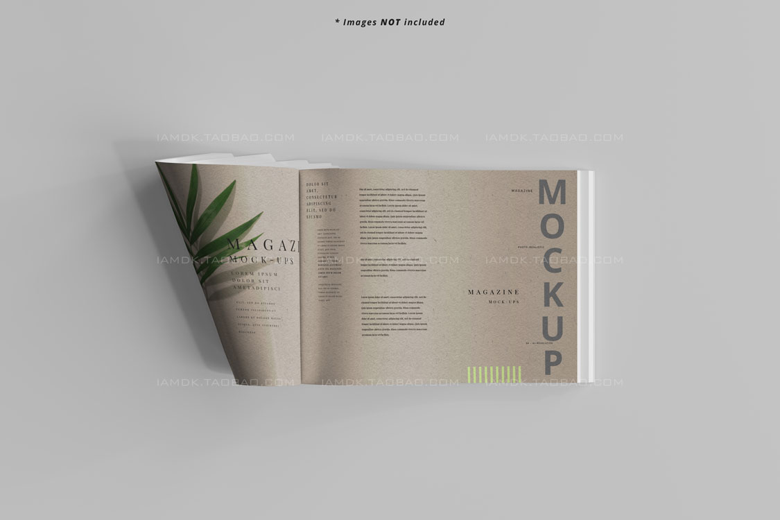 横板精装书宣传画册设计Ps智能贴图样机素材包 Landscape Magazines Mockup_img_2