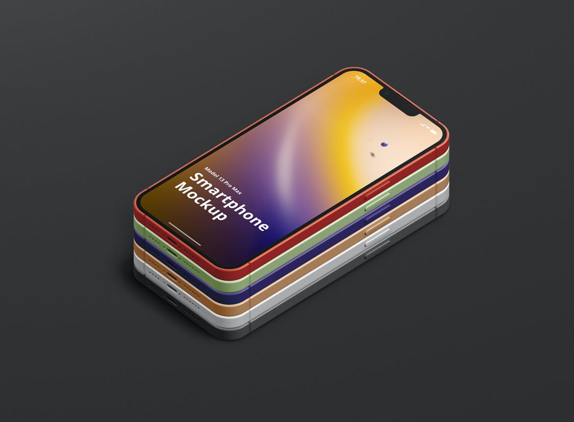 苹果iPhone13 Pro手机APP界面UI设计作品贴图PS样机素材展示模板 Phone 13 Pro Max Mockup_img_2