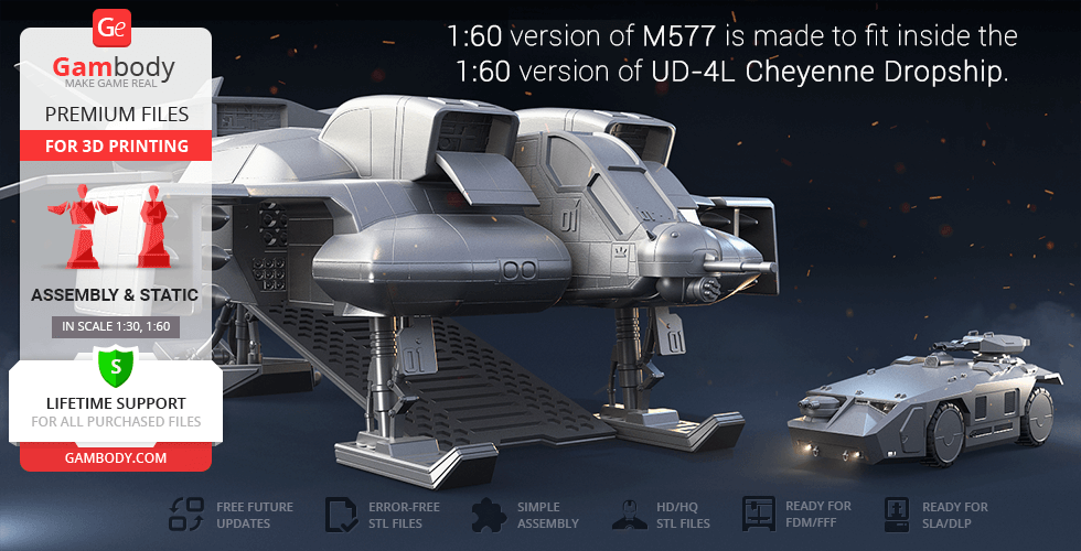 M577装甲运兵车3D打印模型素材 M577 Armoured Personnel Carrier – Assembly – 3D Print Model_img_1