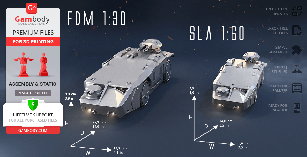 M577装甲运兵车3D打印模型素材 M577 Armoured Personnel Carrier – Assembly – 3D Print Model_img_1