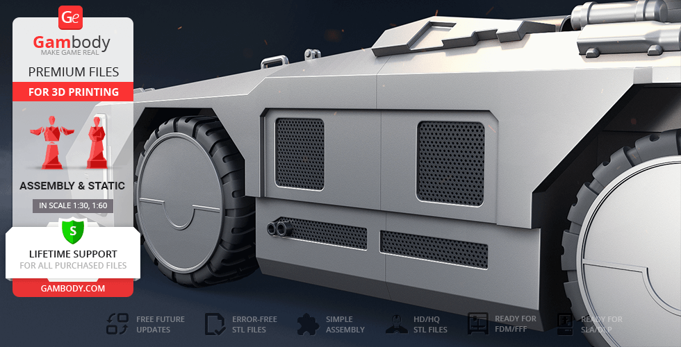 M577装甲运兵车3D打印模型素材 M577 Armoured Personnel Carrier – Assembly – 3D Print Model_img_1